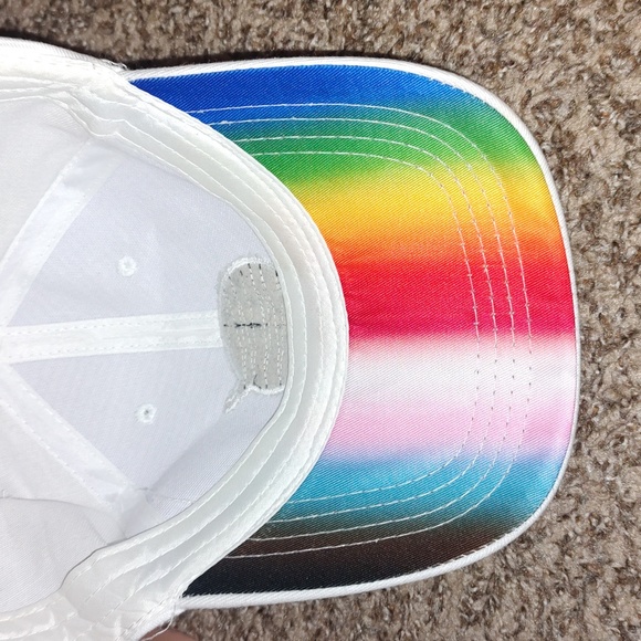 Minnesota Lynx Pride Hat Cap WNBA White Rainbow Brim Adjustable Strapback - Picture 8 of 8